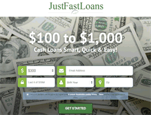 Tablet Screenshot of justfast-loans.com
